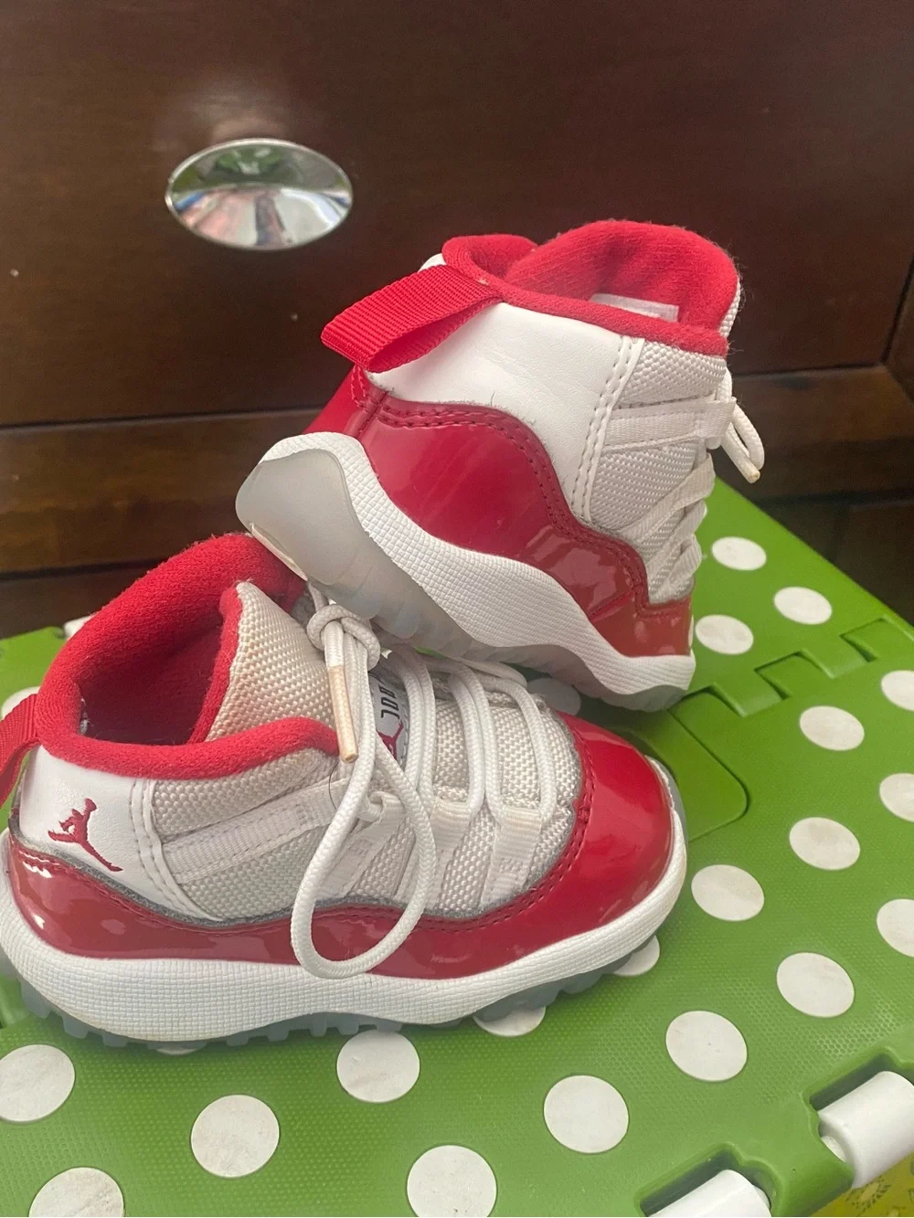 Air Jordan 11 retros cherry red toddler shoes size 5C